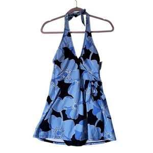 New Women's Draper James RSVP Blue‎ One Piece Floral Size Medium NWT
